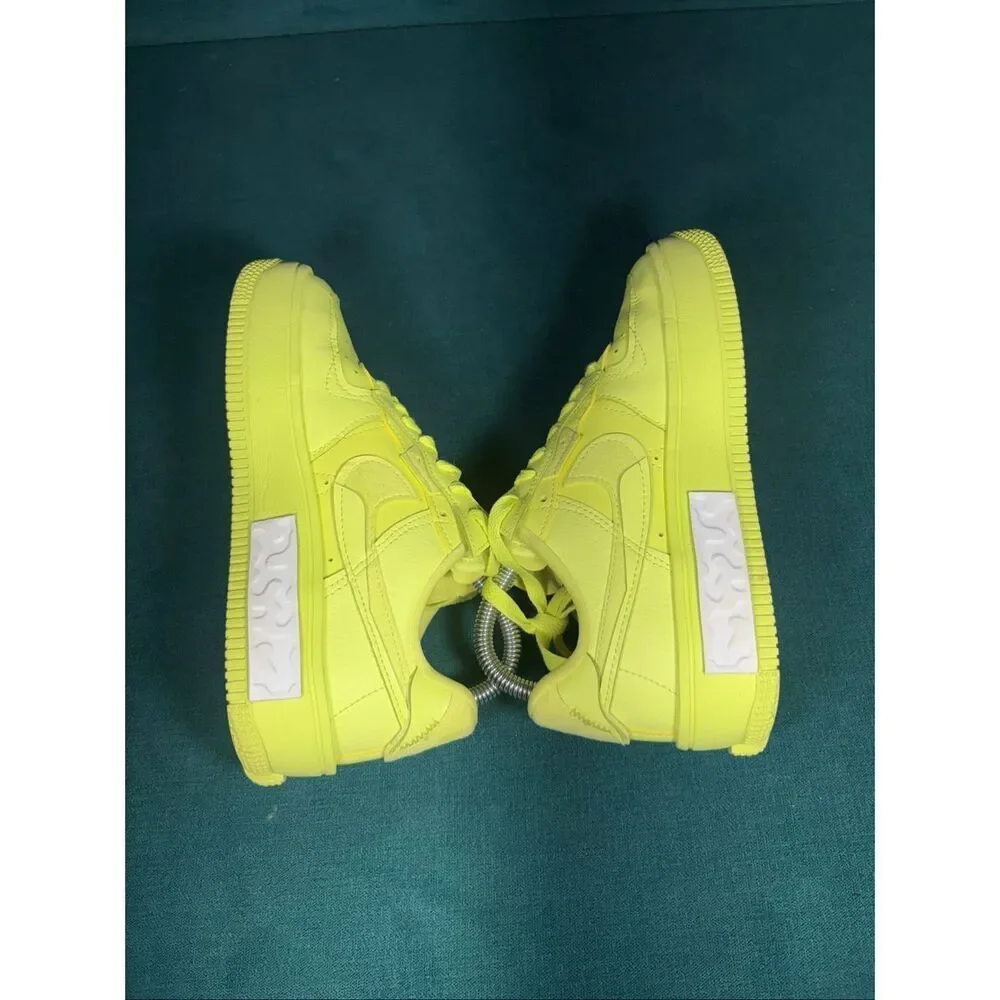 Nike Air Force 1 Fontanka Neon Green Yellow Volt Women's Size 6 Shoes